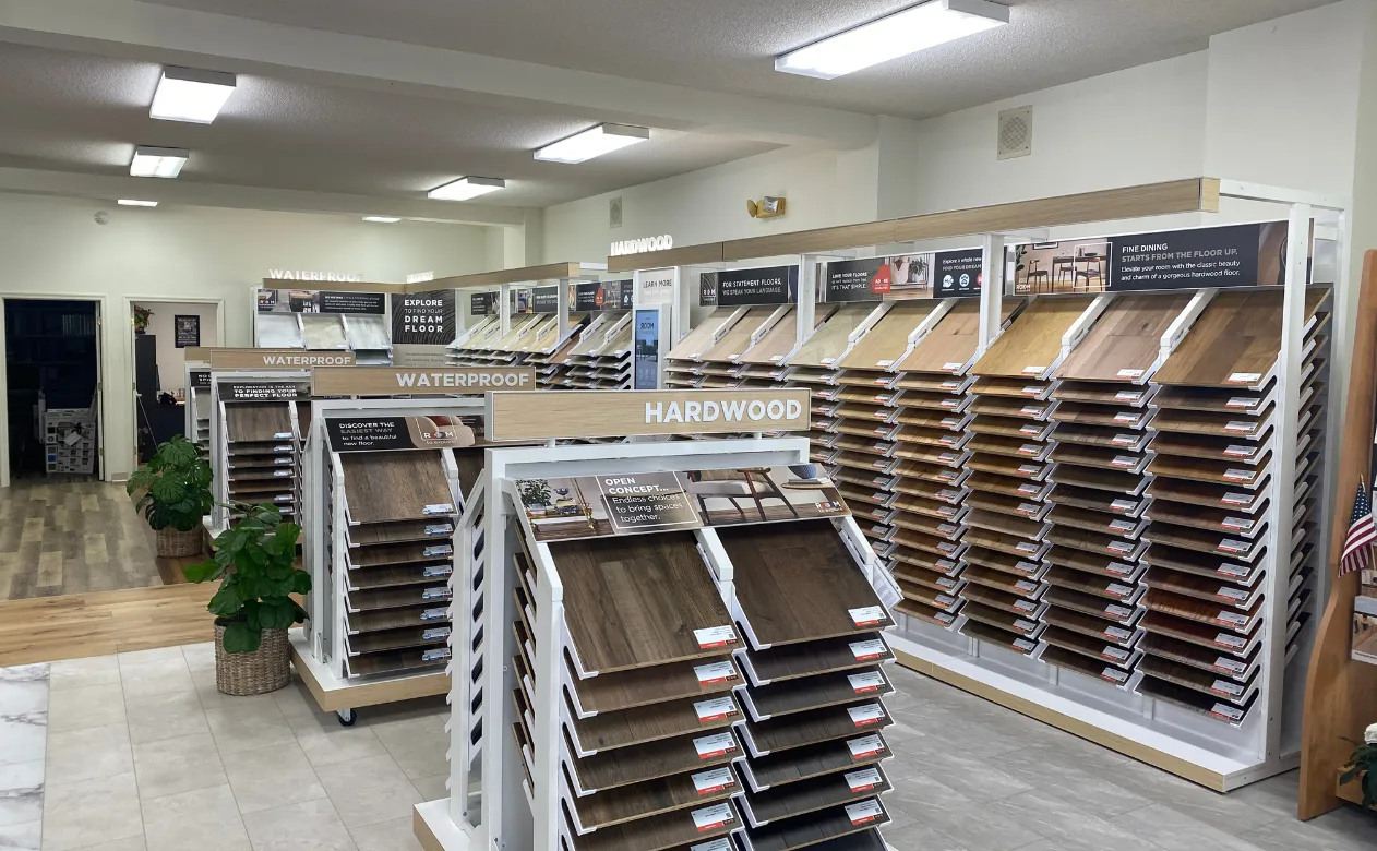 Hardwood and waterproof flooring selection